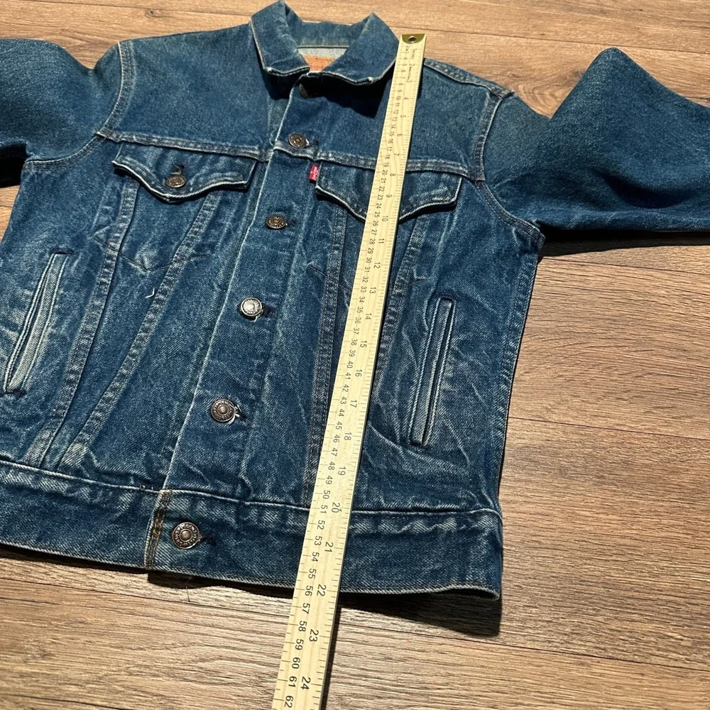 Vintage Levis Blue Denim Trucker Jacket Kids Size 16 Made in USA‎ 70706-0216